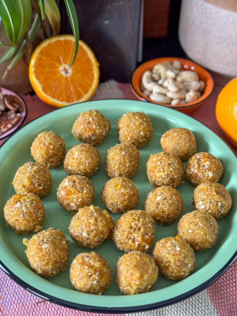 abrikozen balletjes met sinaasappel