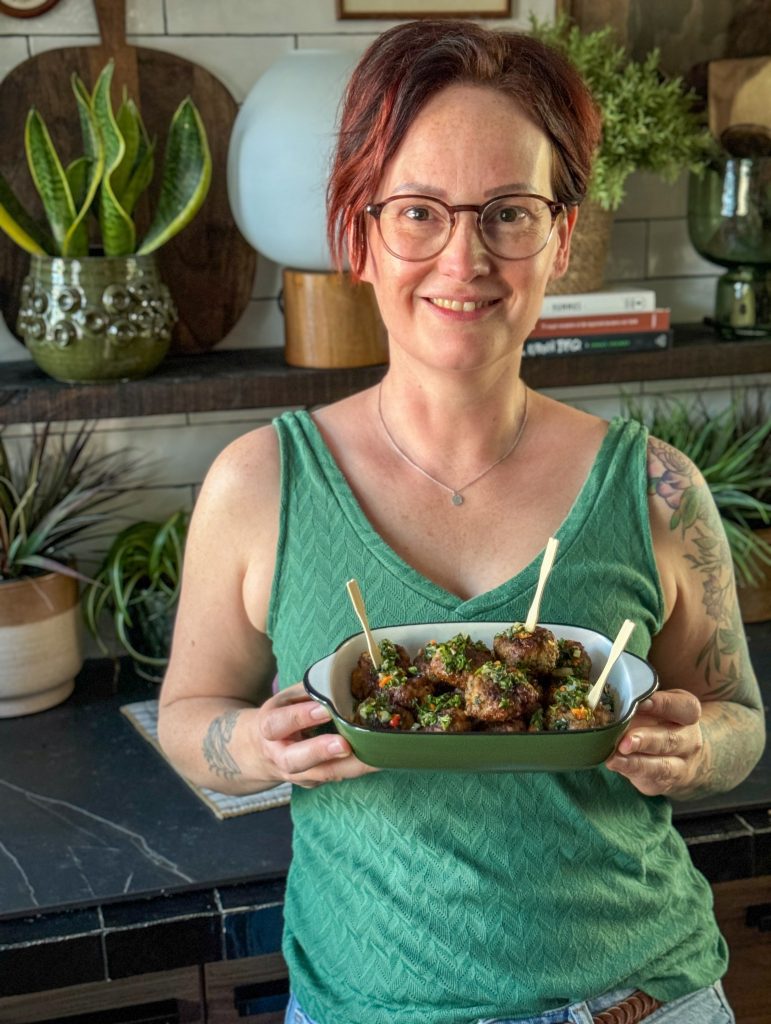 gehaktballetjes met chimichurri saus