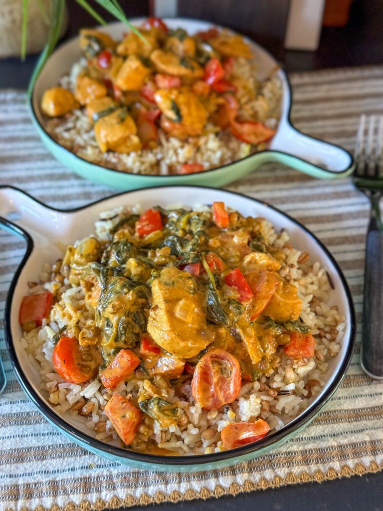 kip met cajun en kokosmelk