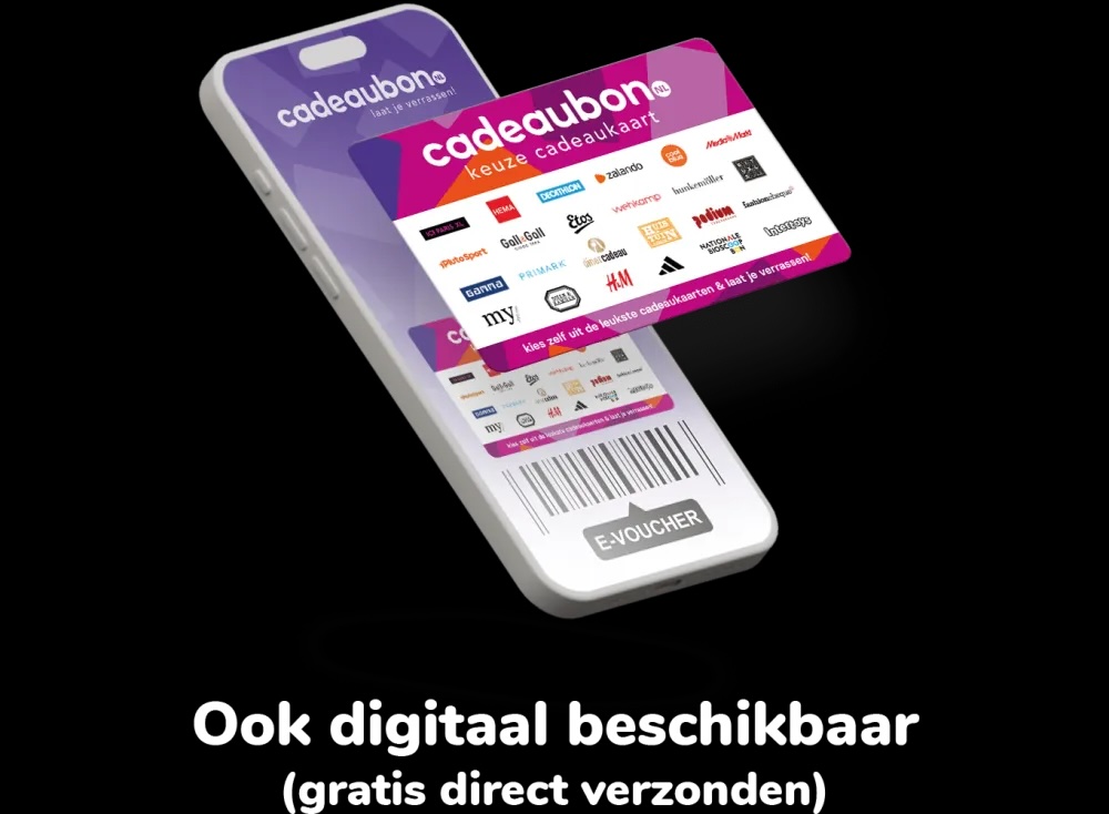 Digitale cadeaubon, super handig voor als je niet weet wat je iemand cadeau moet geven