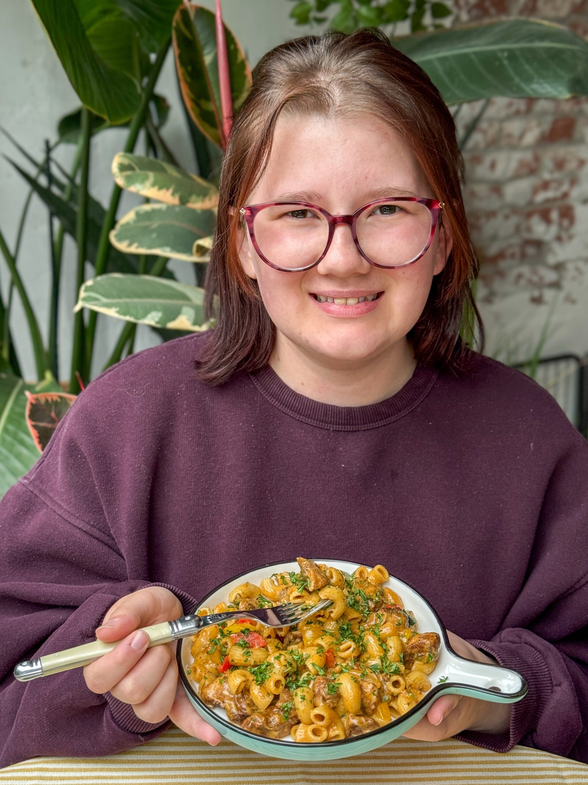pasta fajita met kip en paprika, lievelingsmaaltijd van Beaudine