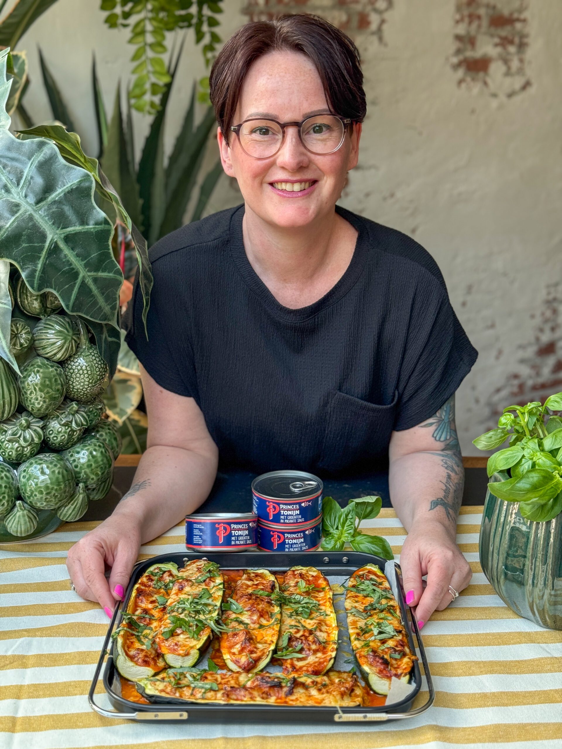 Marie Louise van Familie over de Kook bij haar recept voor gevulde courgette met tonijn uit de oven