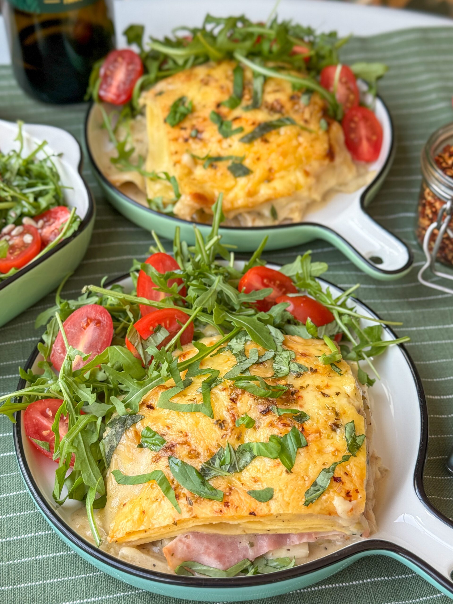 Romige lasagne met witlof en ham in witte saus – makkelijk recept