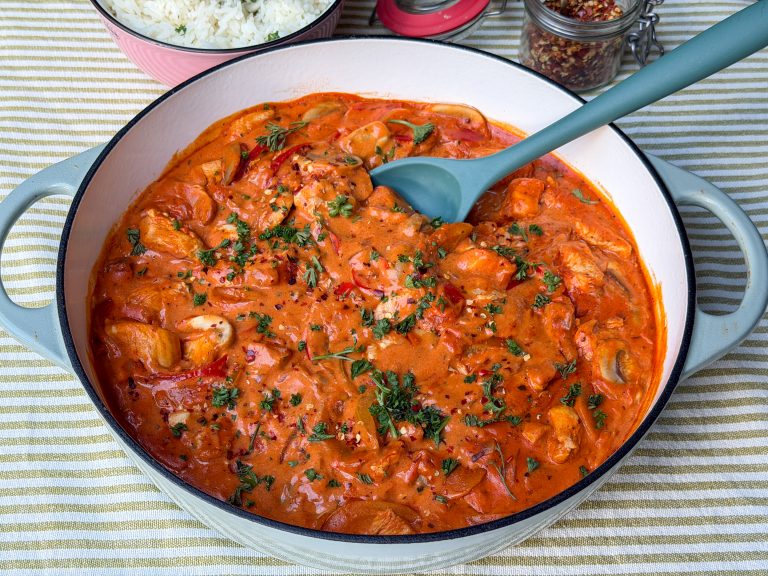 recept kip stroganoff in een pan