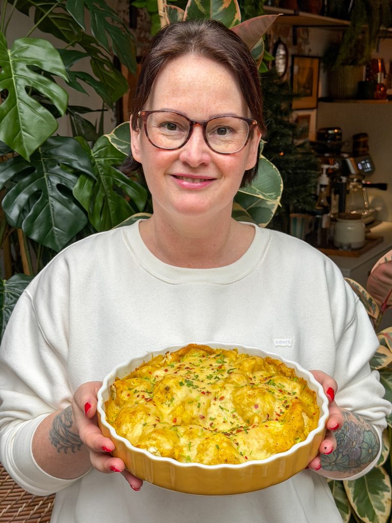 Bloemkool ovenschotel met bechamelsaus geserveerd door Marie Louise