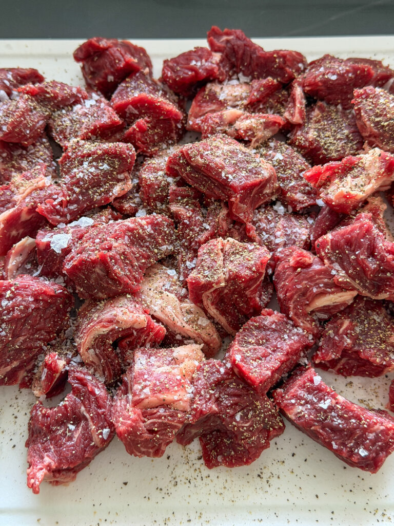 rundvlees kruiden met peper en zout