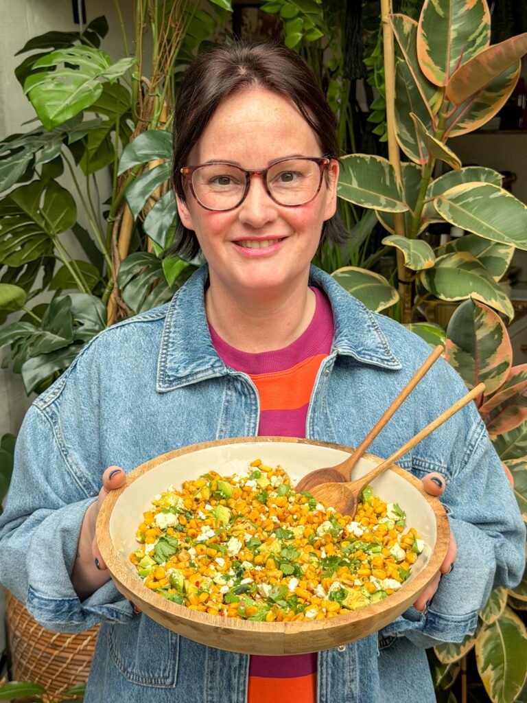 Maissalade met Mexicaanse twist geserveerd door Marie Louise