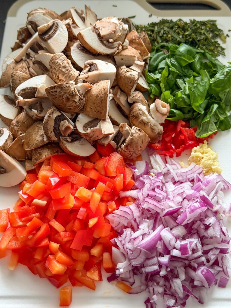 groenten snijden voor vegetarische ovenschotel