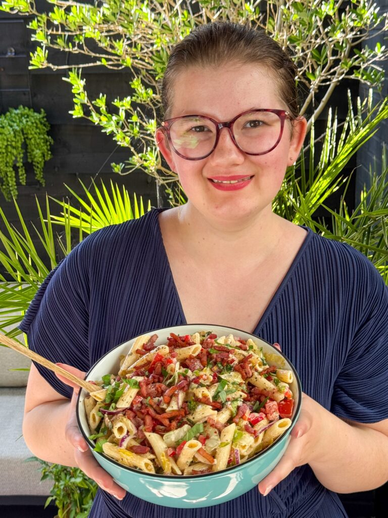 BLT pastasalade recept uit weekmenu 22