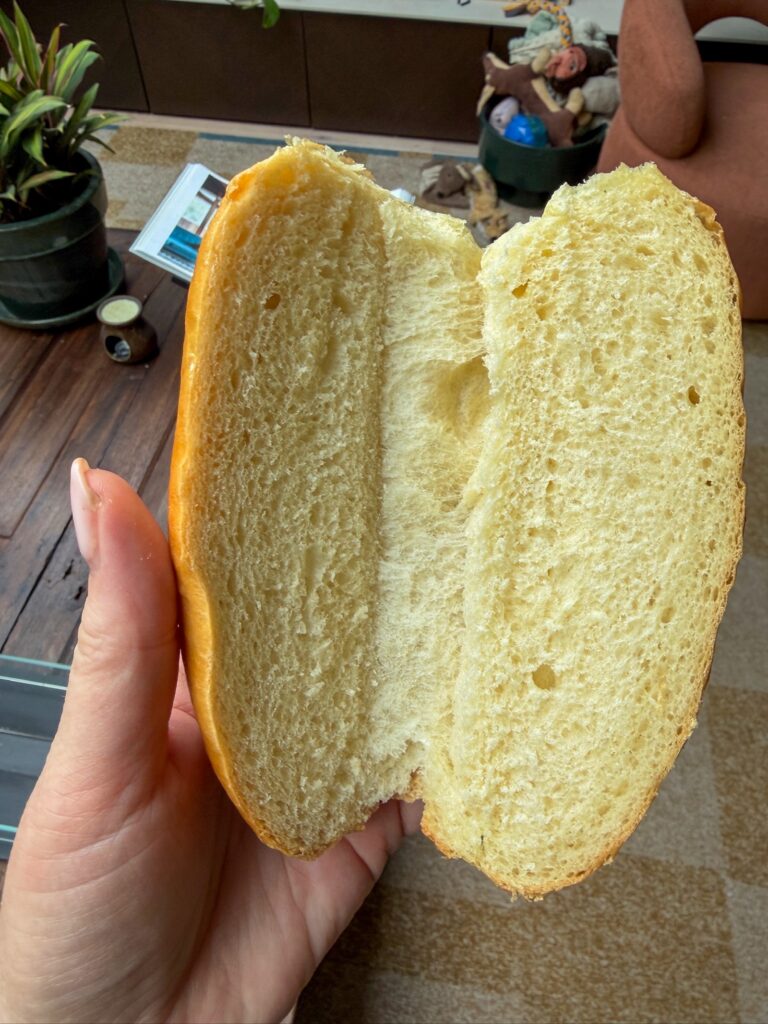 Zelfgemaakt hotdog broodje