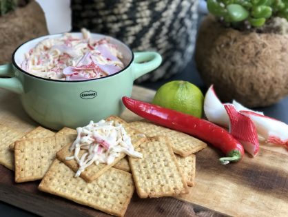 recept krabsalade maken: romig en pittig