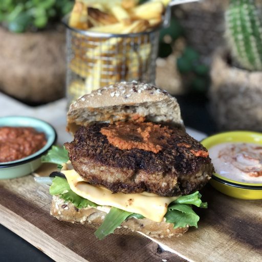 Thaise burger met pittige rode currymayonaise - Familie over de kook