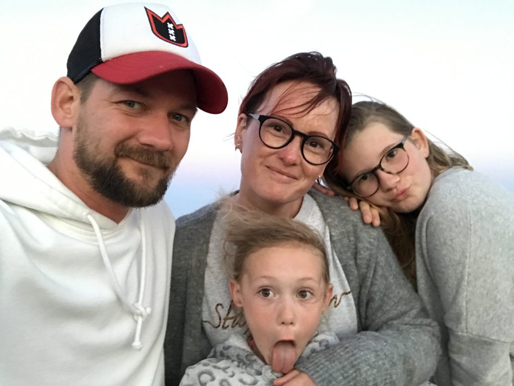 Familie over de Kook op vakantie in Spanje