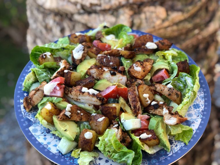 zomer salade met kruidige kip zomer salade met kruidige kip