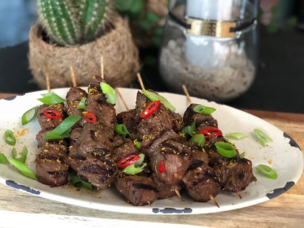 Aziatische-biefstuk-van-de-bbq-1 recept Aziatische biefstuk spiesjes van de bbq