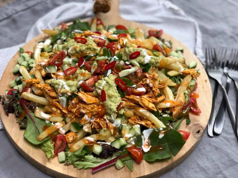 friet met pulled chicken