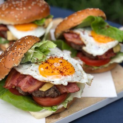 BLT burger met gebakken ei BLT burger met gebakken ei