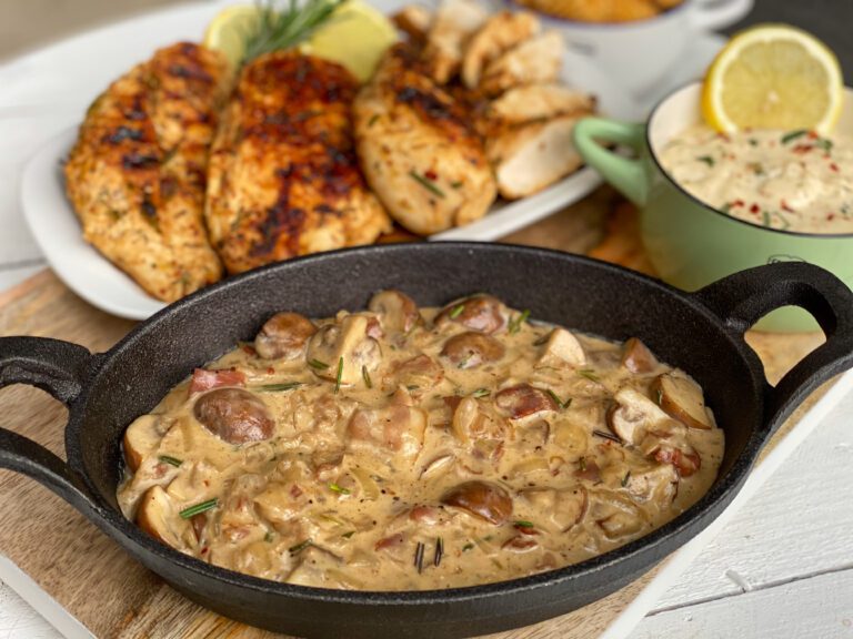 Champignonroomsaus met spek maken champignonroomsaus met spek maken