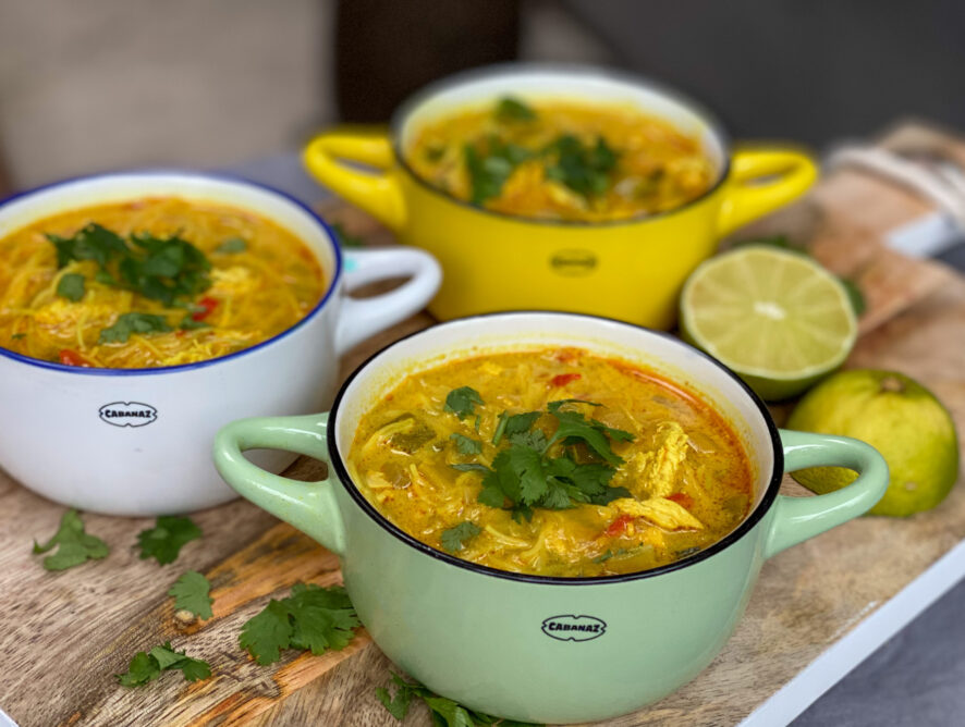 currysoep met kip en Thaise groente