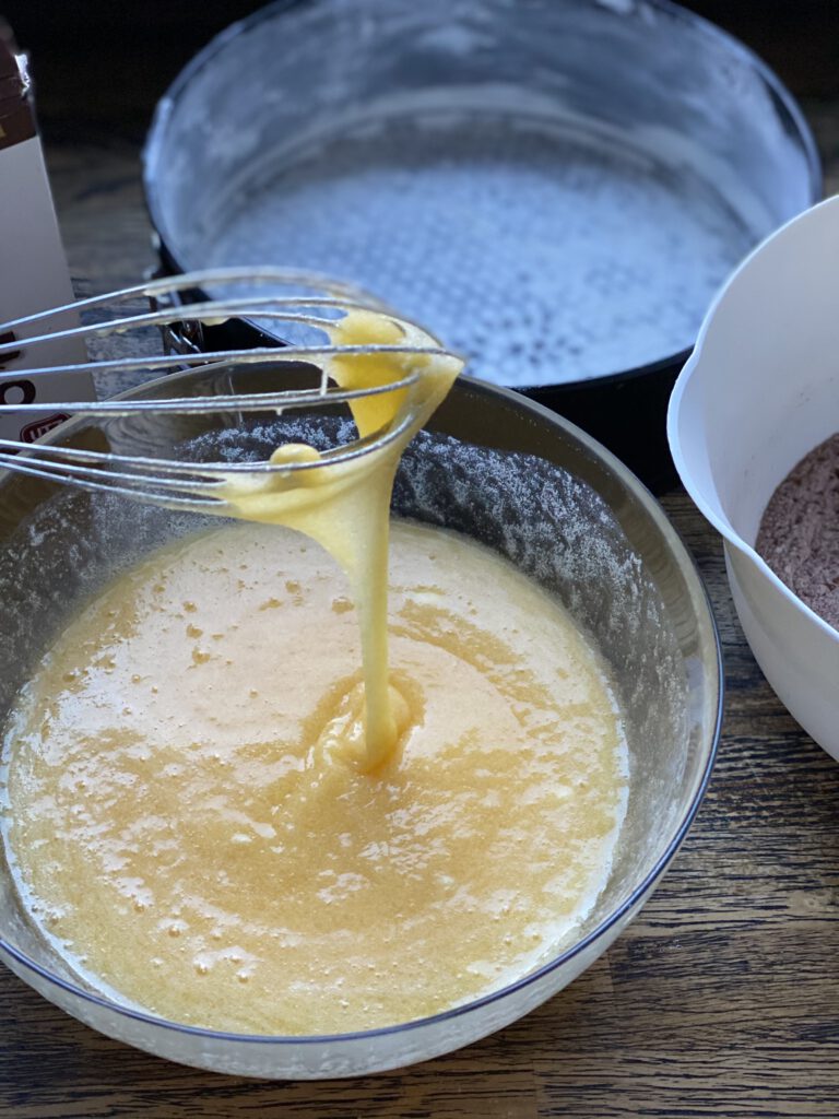 mix maken voor een Zweedse chocolade taart