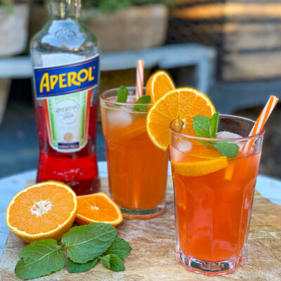 Aperol cocktail met bitter lemon