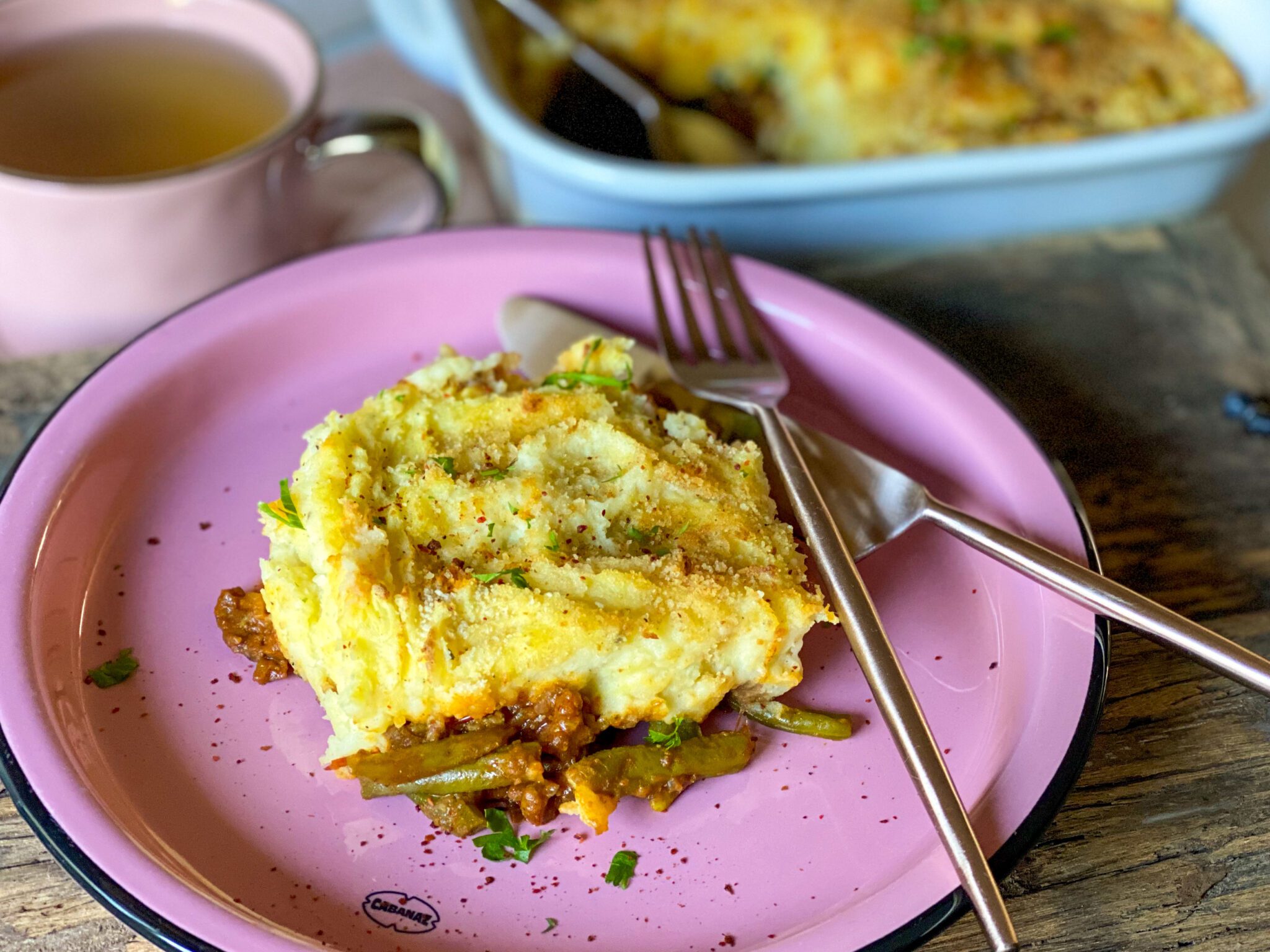 Sperziebonen Ovenschotel Met Gehakt En Puree - Familie Over De Kook