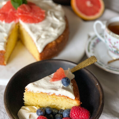 cake met grapefruit