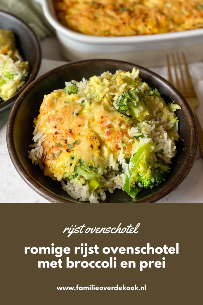 romige rijst ovenschotel met broccoli 