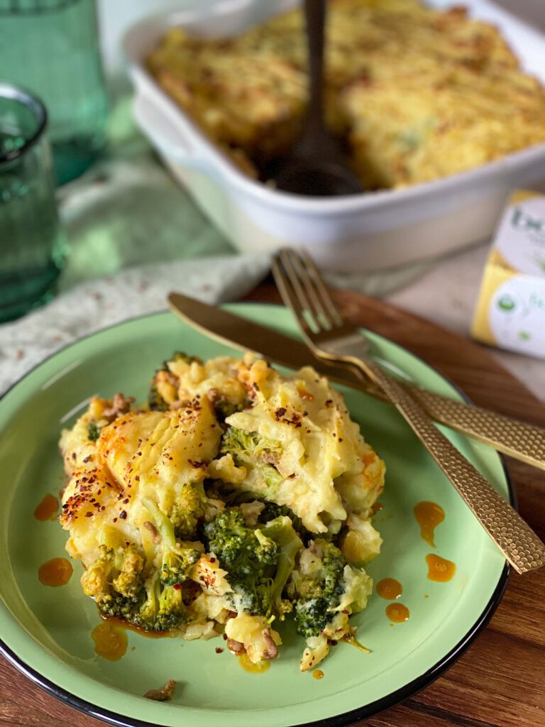 broccoli ovenschotel met gehakt en Boursin