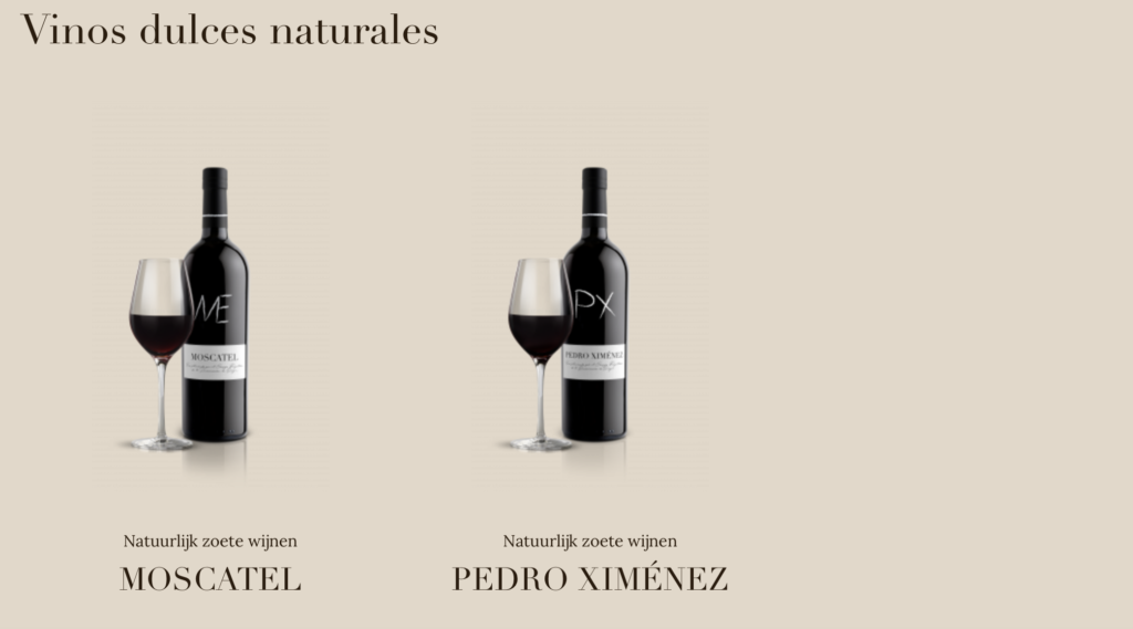 Vinos Dulces Naturales Sherry