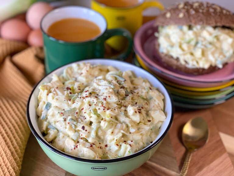 Eiersalade met prei eiersalade met prei