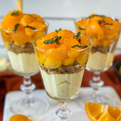 koningsdag trifle met mandarijn en perzik