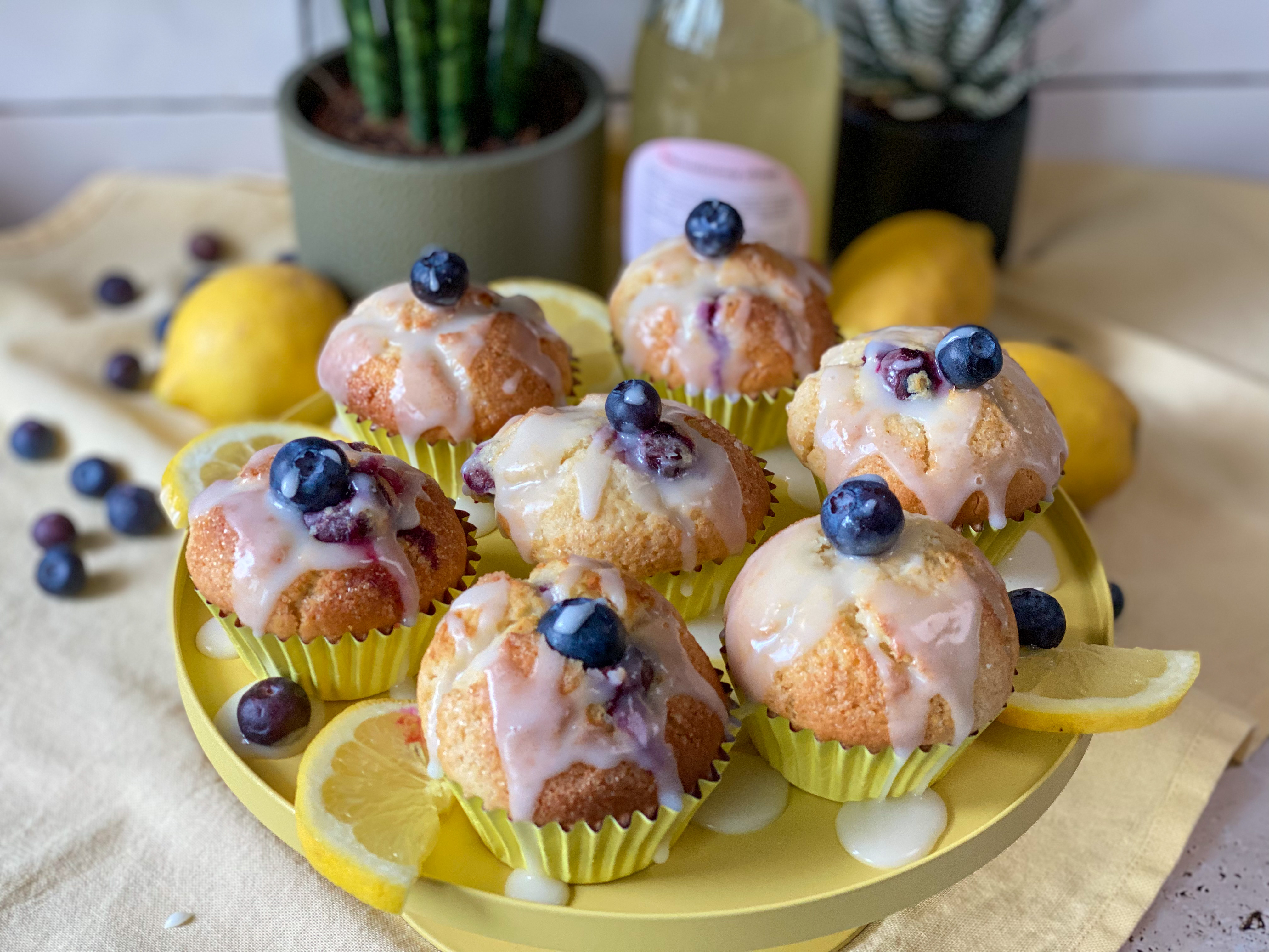 Cupcakes met citroen en blauwe bessen - de kook