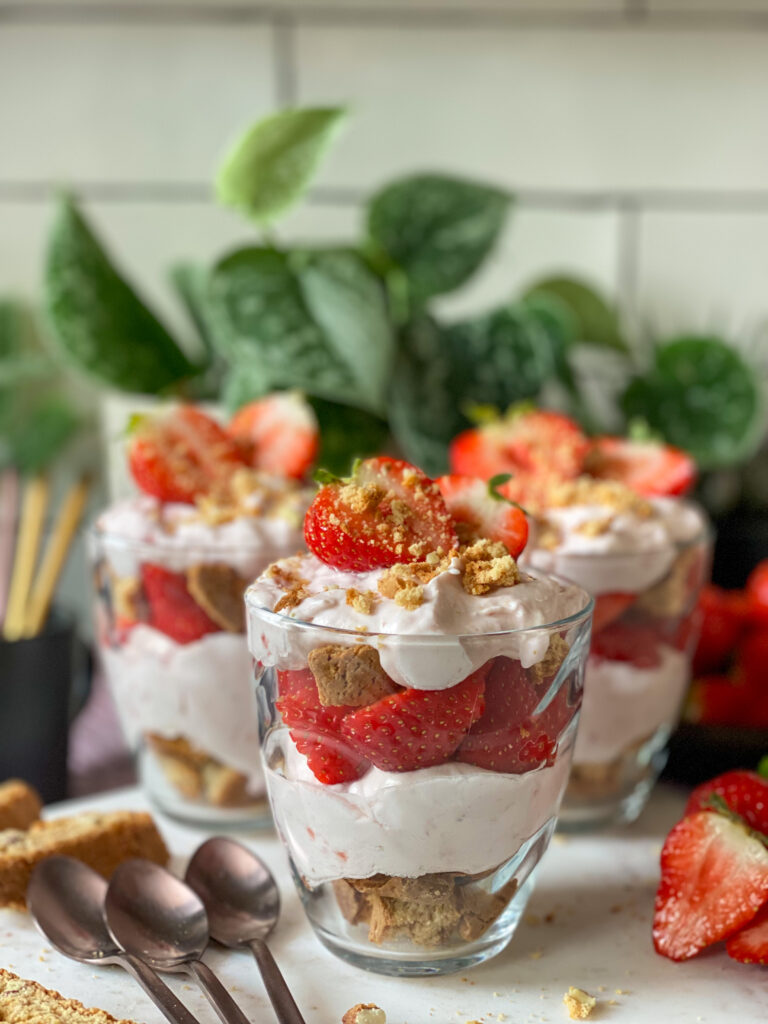 trifle met aardbeien 