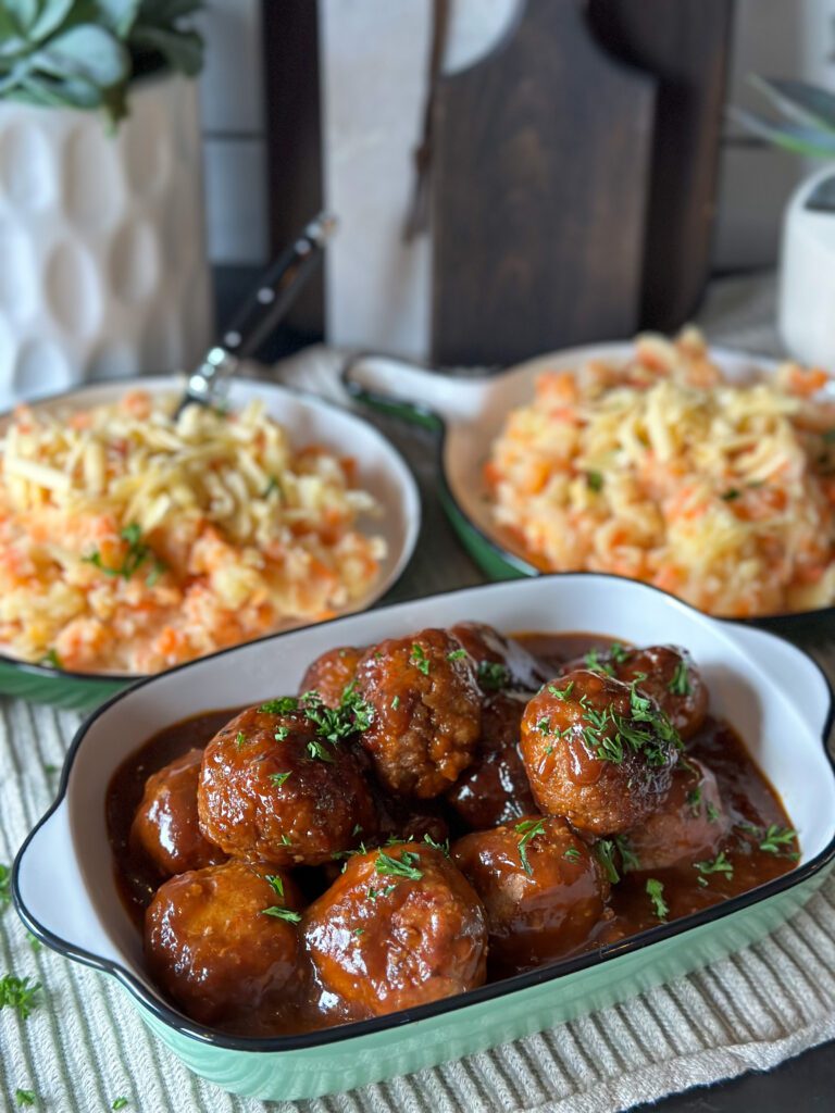 zoet-pittige kleverige gehaktballetjes ofwel sticky meatballs 