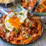 penne met gehakt in tomatensaus