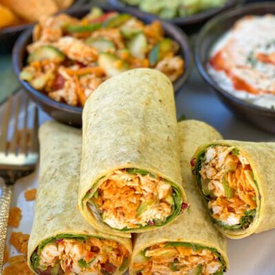 weekmenu 2 pulled chicken wraps