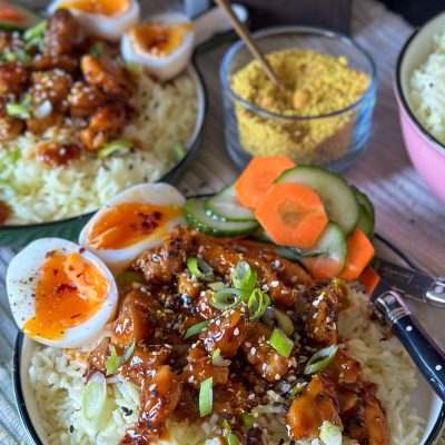 Thaise kip met kruidige rijst