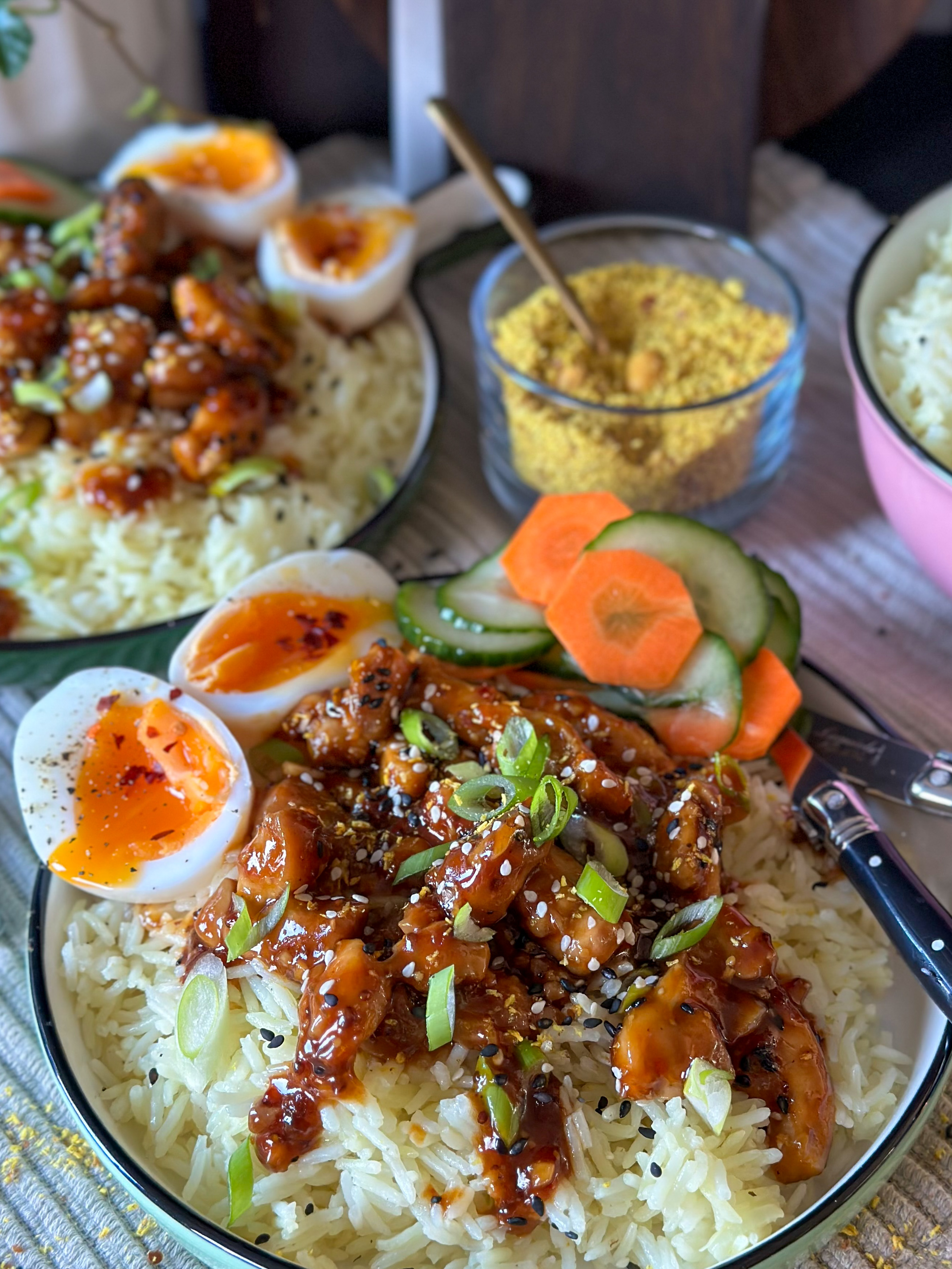 Thaise kip met kruidige rijst
