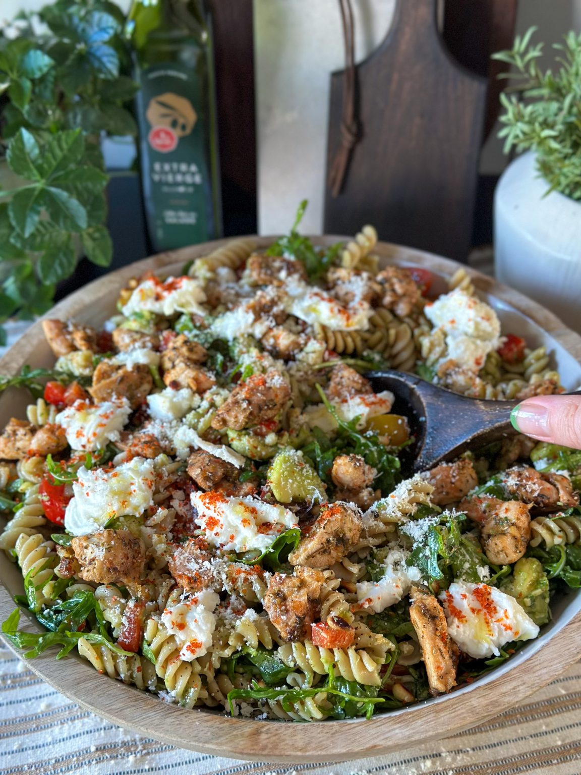 Pastasalade Met Kip En Pesto - Familie Over De Kook