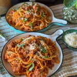 spaghetti in tomatensaus met gehakt
