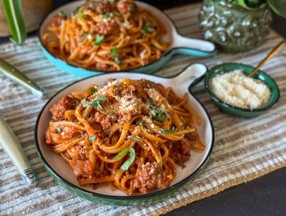 spaghetti in tomatensaus met gehakt