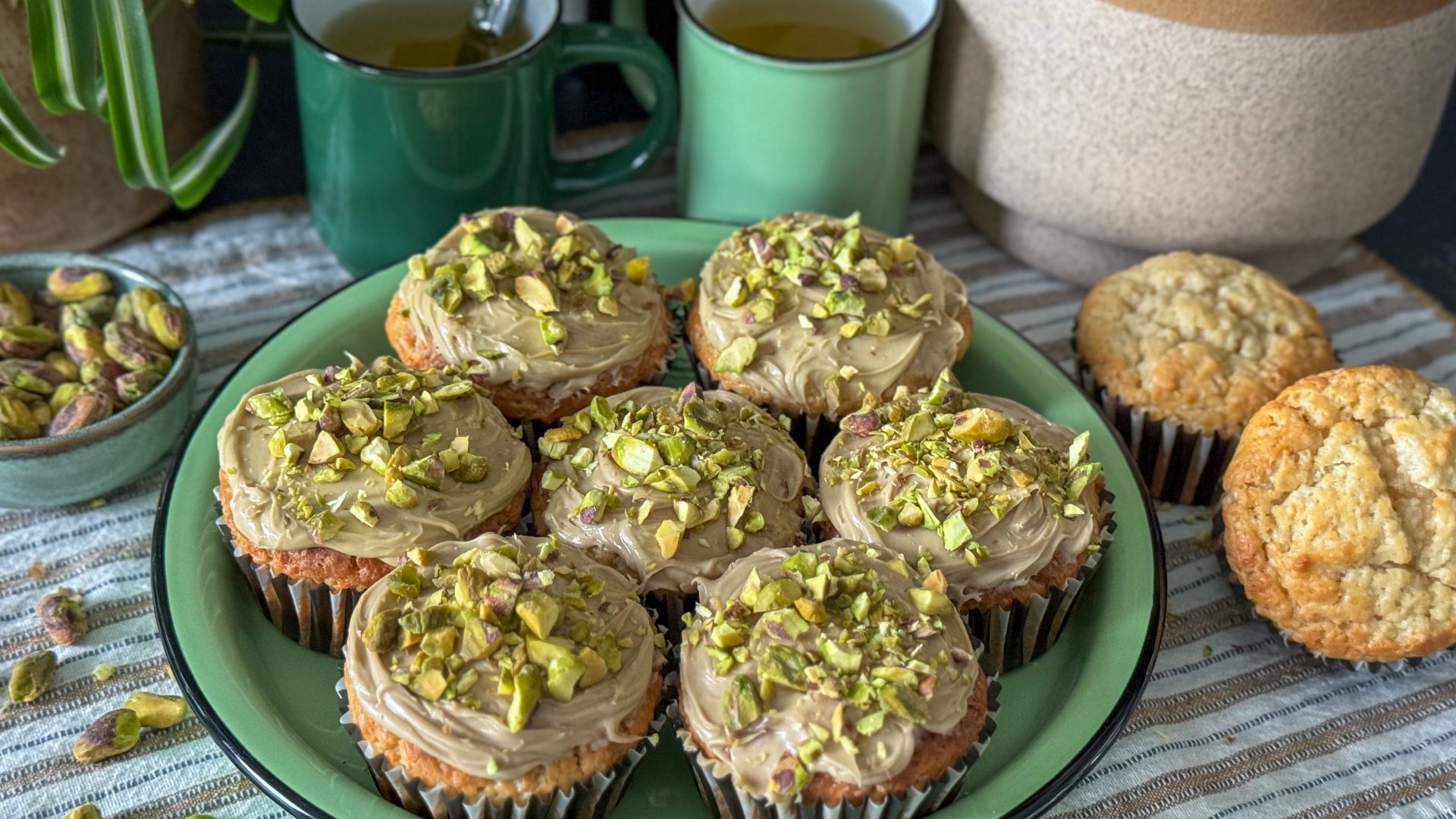 vegan cupcakes met pistache