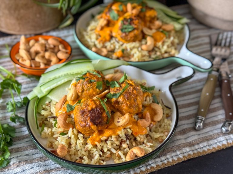 Familie over de Kook weekmenu 28-2024 gehaktballetjes in curry madras roomsaus