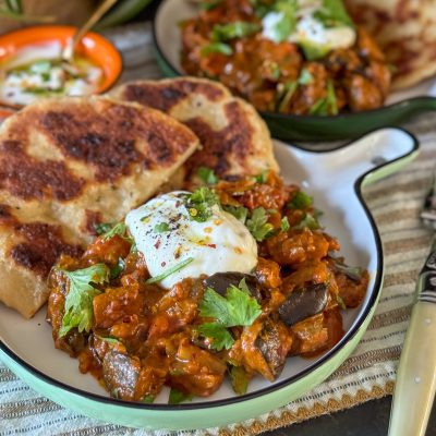 vegetarische aubergine curry stoof vegetarische aubergine curry stoof