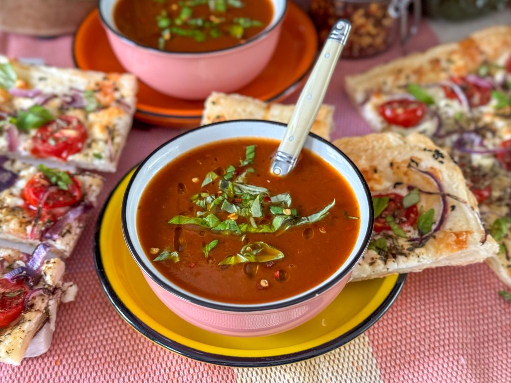 snelle tomatensoep met verse tomaten