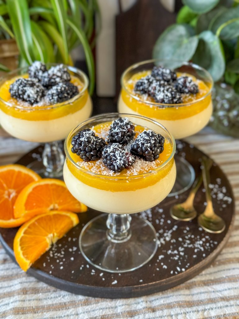 Panna cotta met sinaasappel