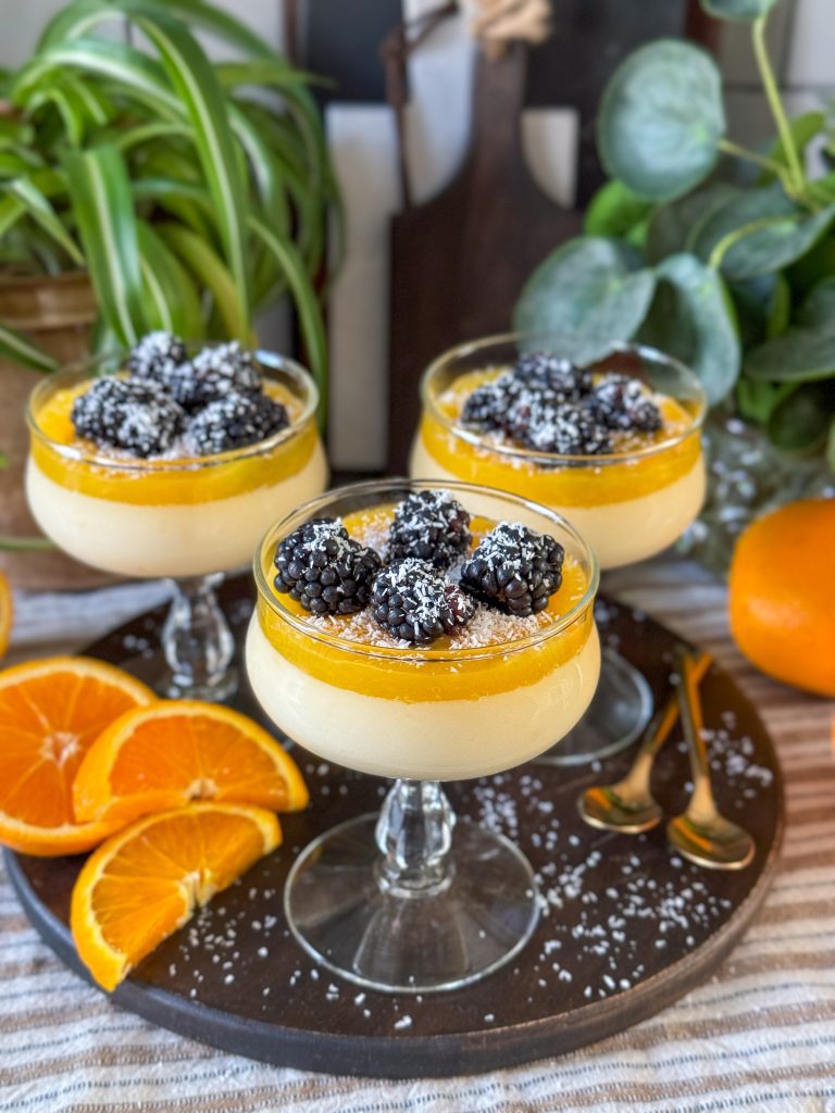 panna cotta met sinaasappel