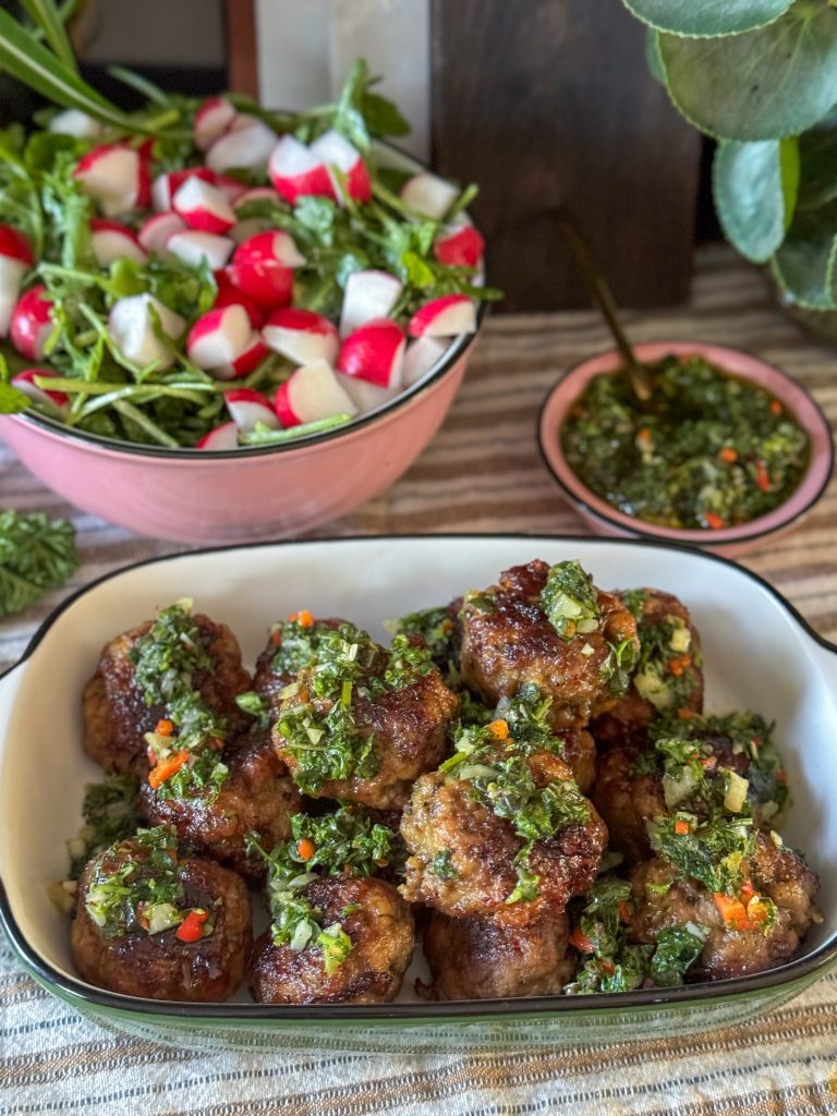 gehaktballetjes met chimichurri