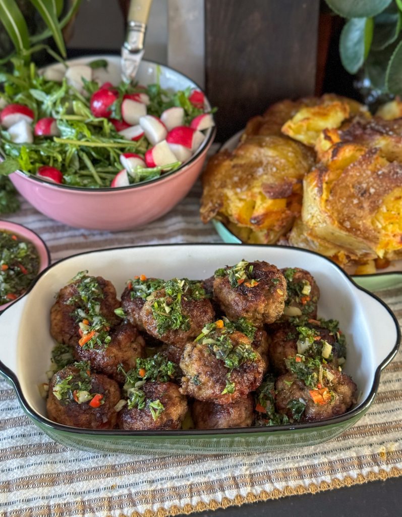 gehaktballetjes met chimichurri